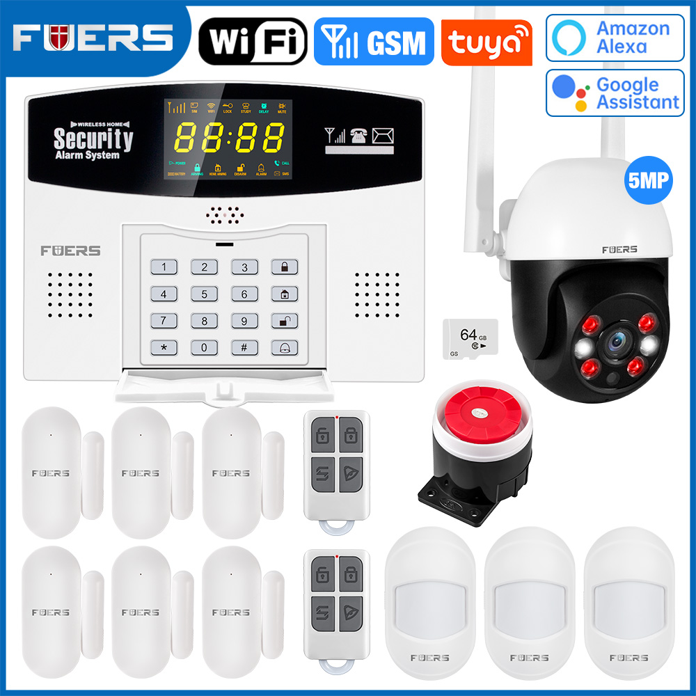 Home Security Phone Number - Fuers Tuya スマート警報システムキット WIFI GSM 盗難警報スマートホーム警報システムカラー
