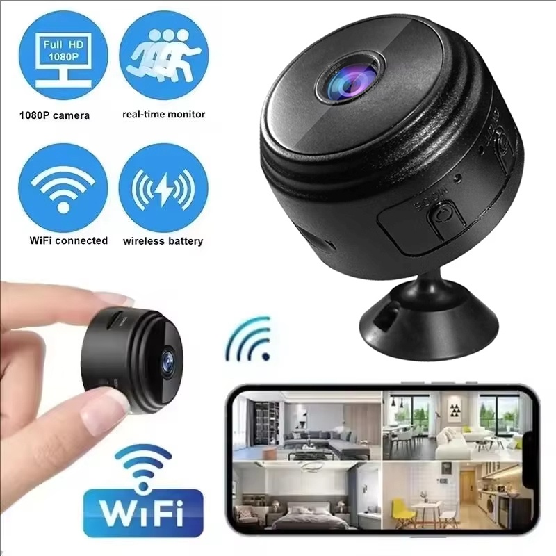 Home Security Video - A9ミニカメラ 1080P WiFiスマートモニター 監視カメラ センサーカムコーダー ウェブビデオ