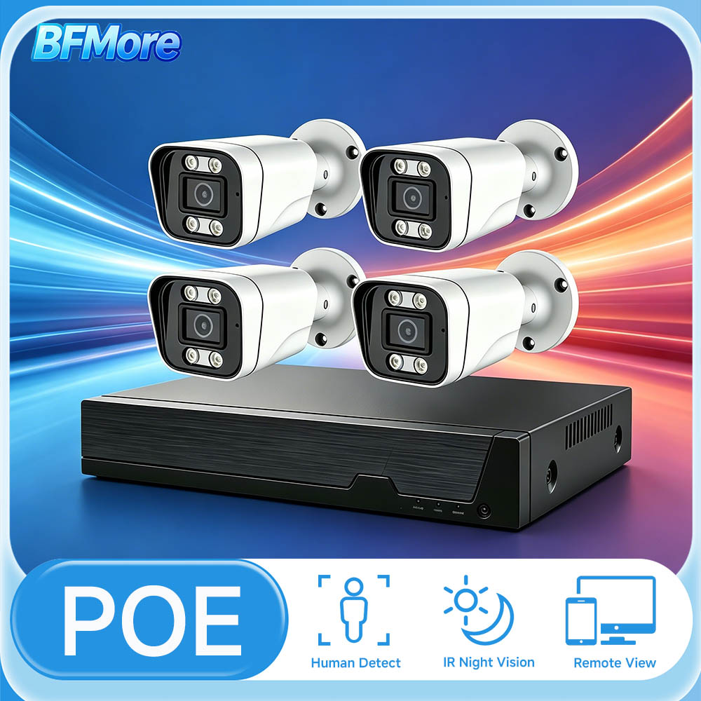 Home Security Video - BFMore 8MP 4K Ai 人間検知セキュリティシステム POE