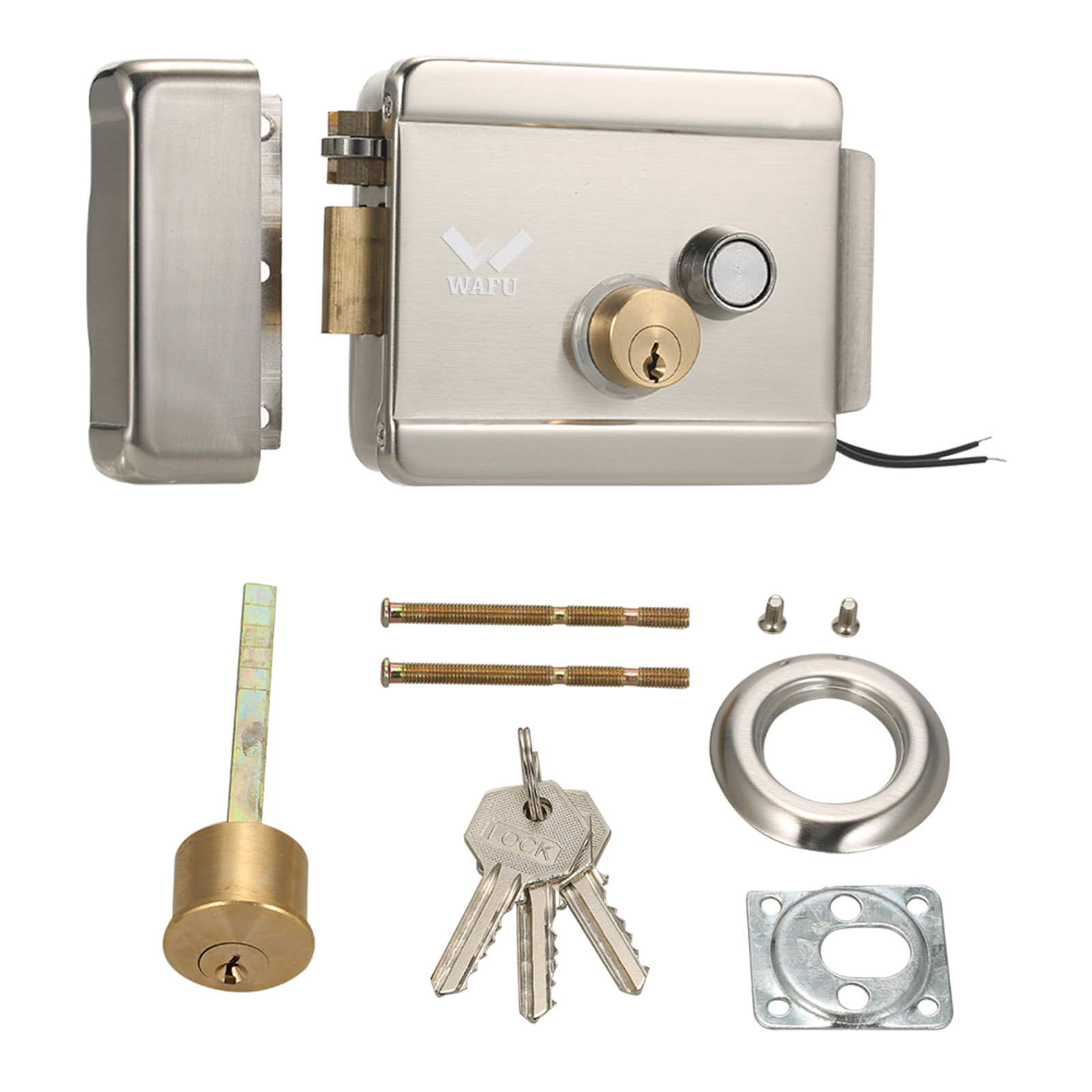 Door Lock Smart Keypad - WAFU スマート電気ゲートドアロック安全な電気金属ロック電子ドアロックドアアクセス制御ホームオフィス用