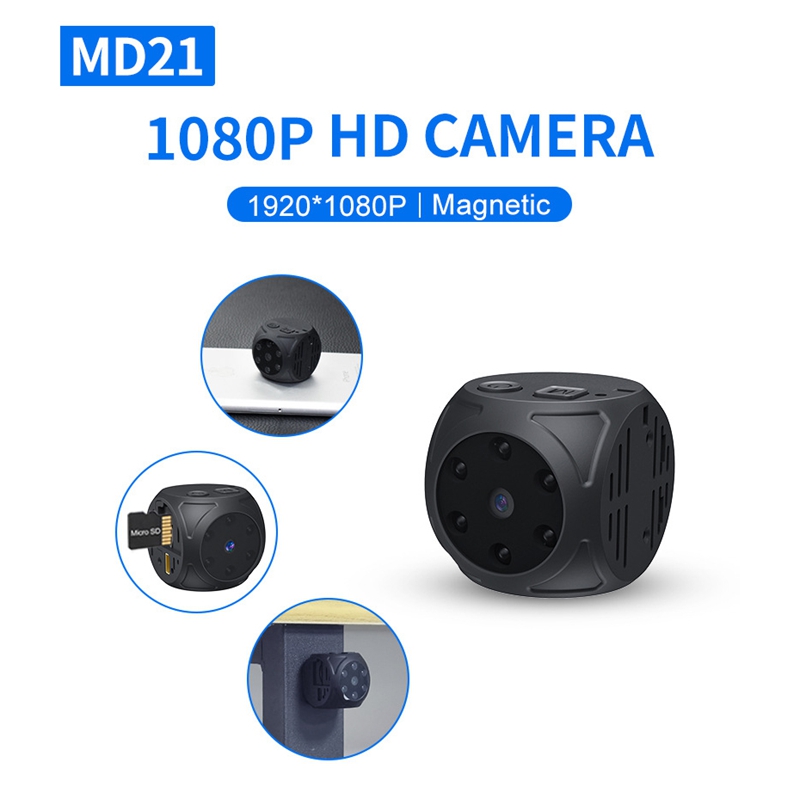 Home Security Video - ミニHDカメラ 1080p ポータブル小型ナニーカム ビデオ音声ミニDVレコーダー 屋内隠しセキュリティカメラ オフィス/自宅用