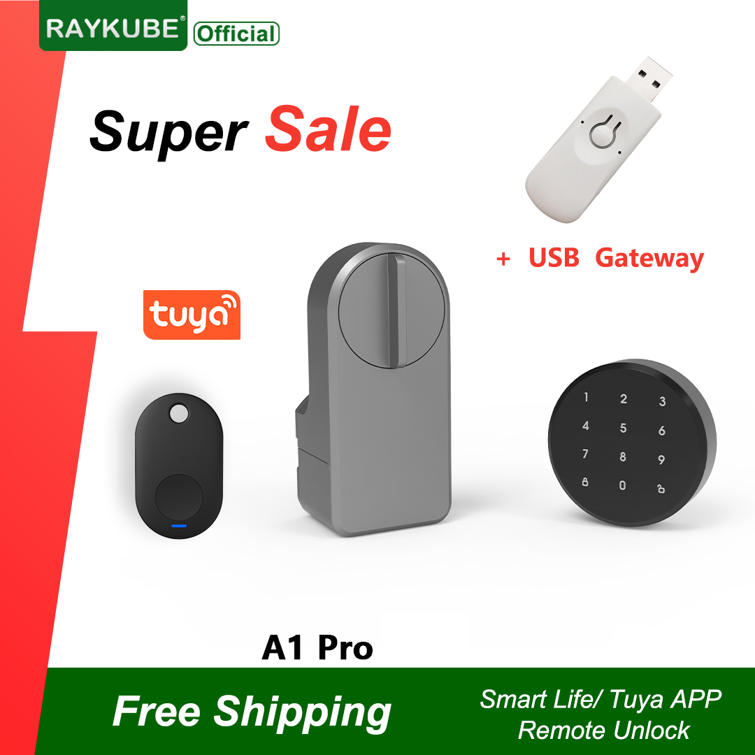 Door Lock Smart Keypad - RAYKUBE A1 Pro Tuya BEL スマートドアロックセット