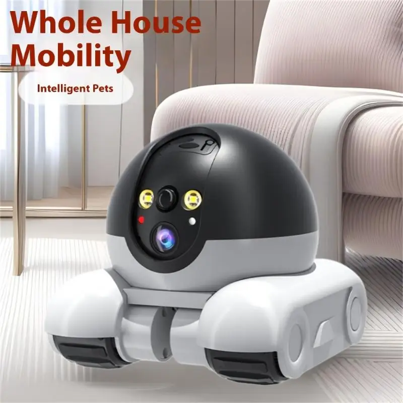 Home Security Training - 双方向のトーク機能と夜間検出ロボットカメラを備えた360度回転ペットカメラホームセキュリティのためのカメラ