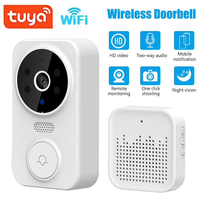 WiFi スマートビデオドアベルカメラナイトビジョンスマート - Home Security Camera Installation のレビューと価格