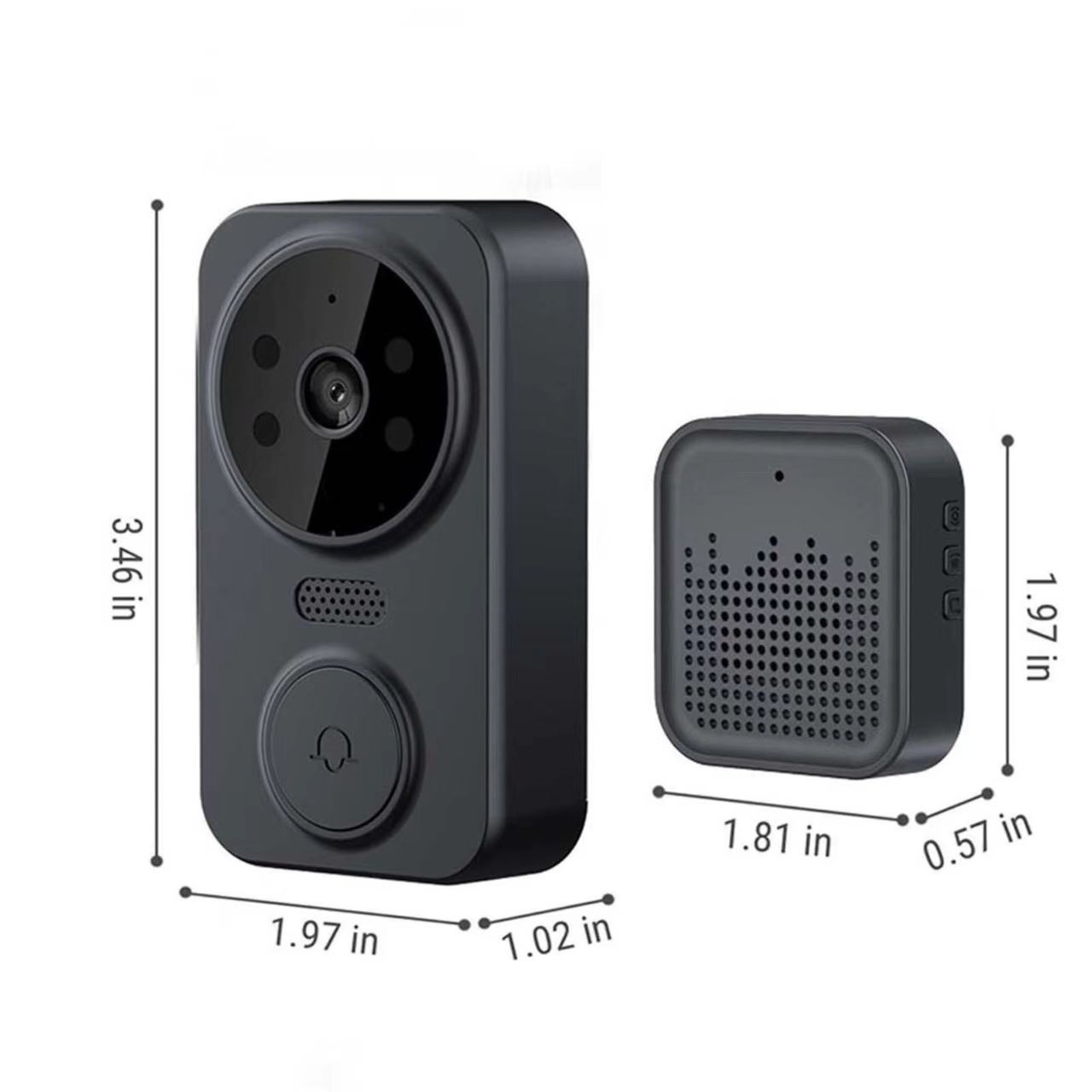 Tuya WIFI ドアベル スマートホーム ワイヤレス電話 - Home Security Video のレビューと価格