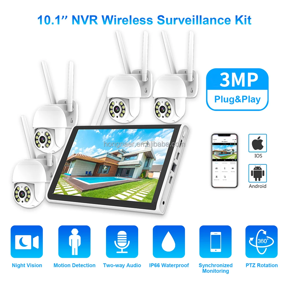 2026年 ホンナール 3MP 4チャンネル WiFi ホー - Home Security Wireless のレビューと価格