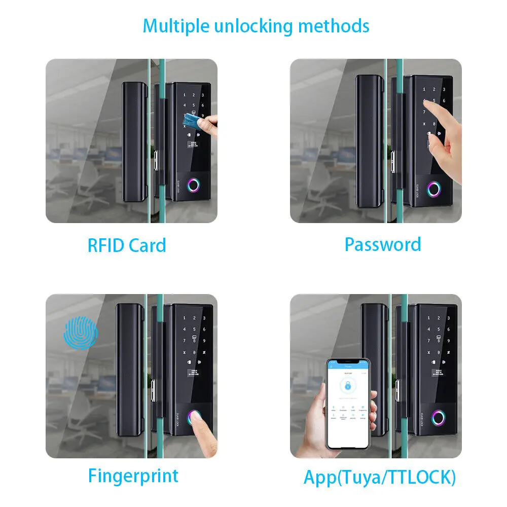 Ttlock Ble ガラスドアロック スマートガラスデッド - Door Lock Smart Keypad のレビューと価格