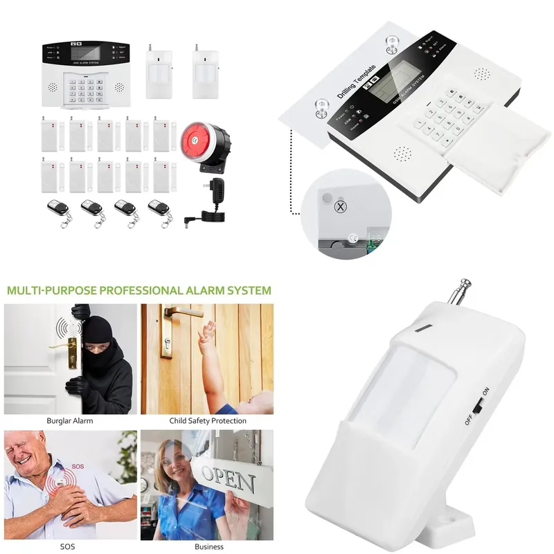 住宅盗難警報キット自動ダイヤル 120dB サイレンリモコン - Home Security Wireless のレビューと価格