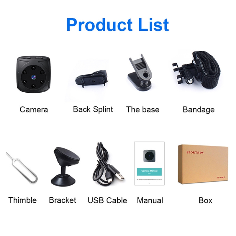 ミニHDカメラ 1080p ポータブル小型ナニーカム ビデオ - Home Security Video のレビューと価格