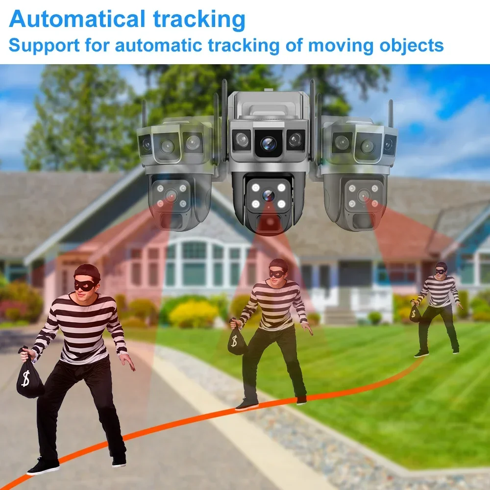 V380 4K 3画面 4Gカメラ ソーラーバッテリー PI - Home Security Camera Installation のレビューと価格
