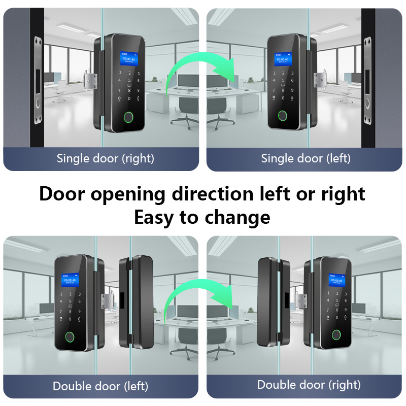 スマートドアロック指紋認証ガラスドアリモコンTuyaアプリカ - Door Lock Smart Keypad のレビューと価格