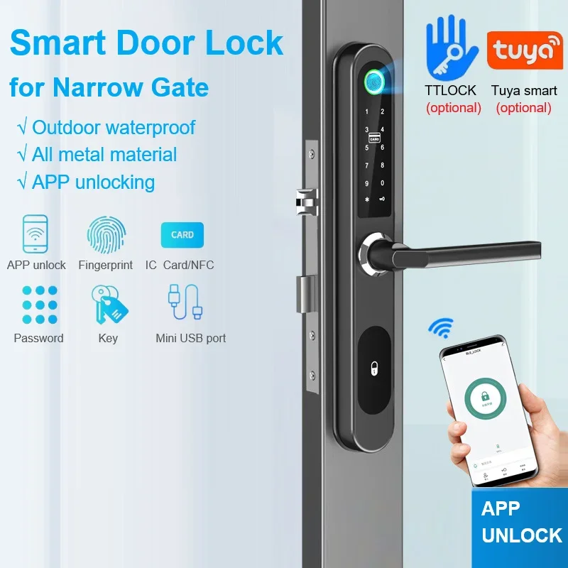 Ttlock/tuya-インテリジェントドアロック,指紋,生 - Door Lock Smart Keypad のレビューと価格