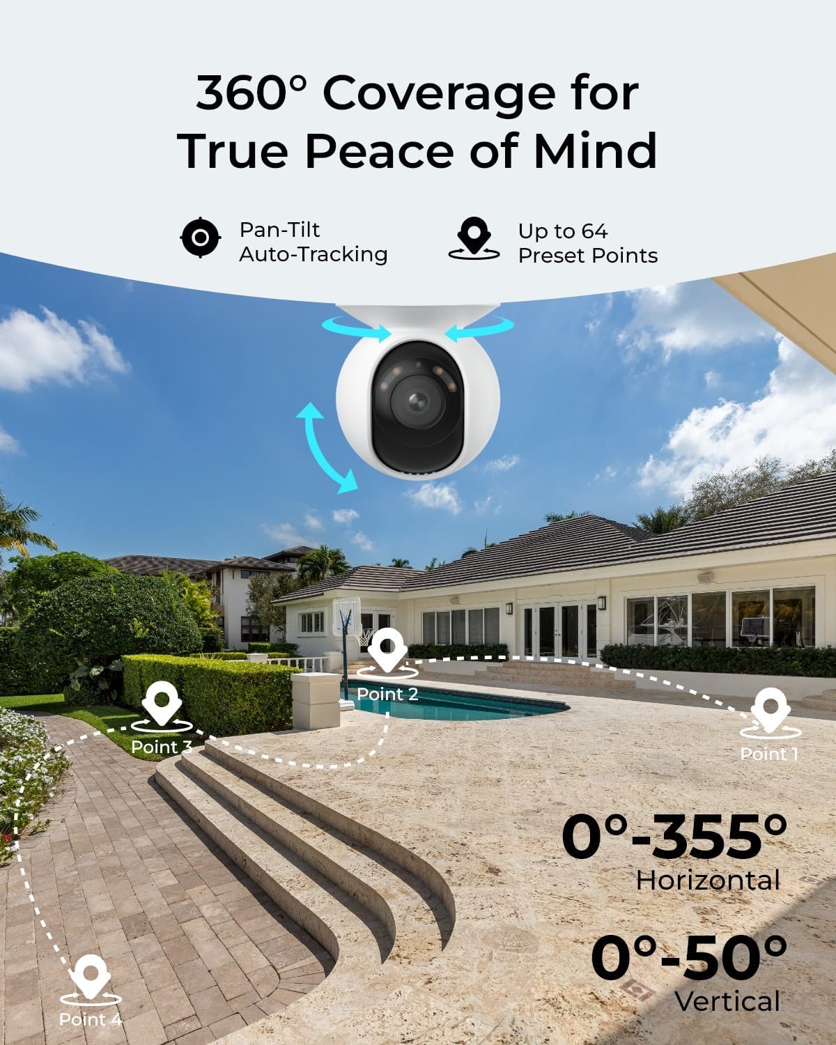 PoE 4K屋外用ホームセキュリティカメラ（355付き） ° - Home Security Camera Installation のレビューと価格