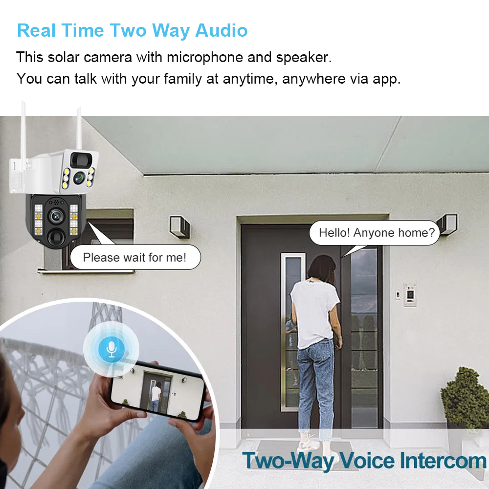 屋外ソーラー監視カメラ,cctv,バッテリーモニター,スマー - Home Security Camera Installation のレビューと価格