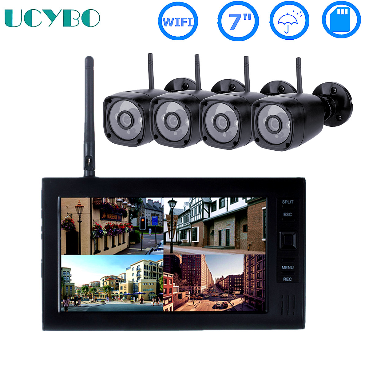 屋外ビデオ監視キット,LCD ccvセキュリティシステム,w - Home Security Video のレビューと価格