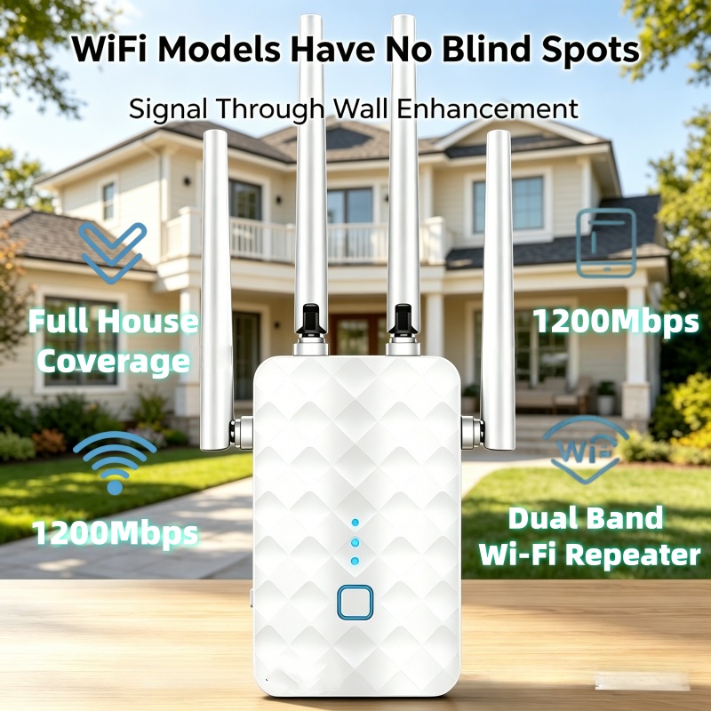 1200Mbps WiFiリピーター ワイヤレス 2.4G/ - Home Security Wireless のレビューと価格