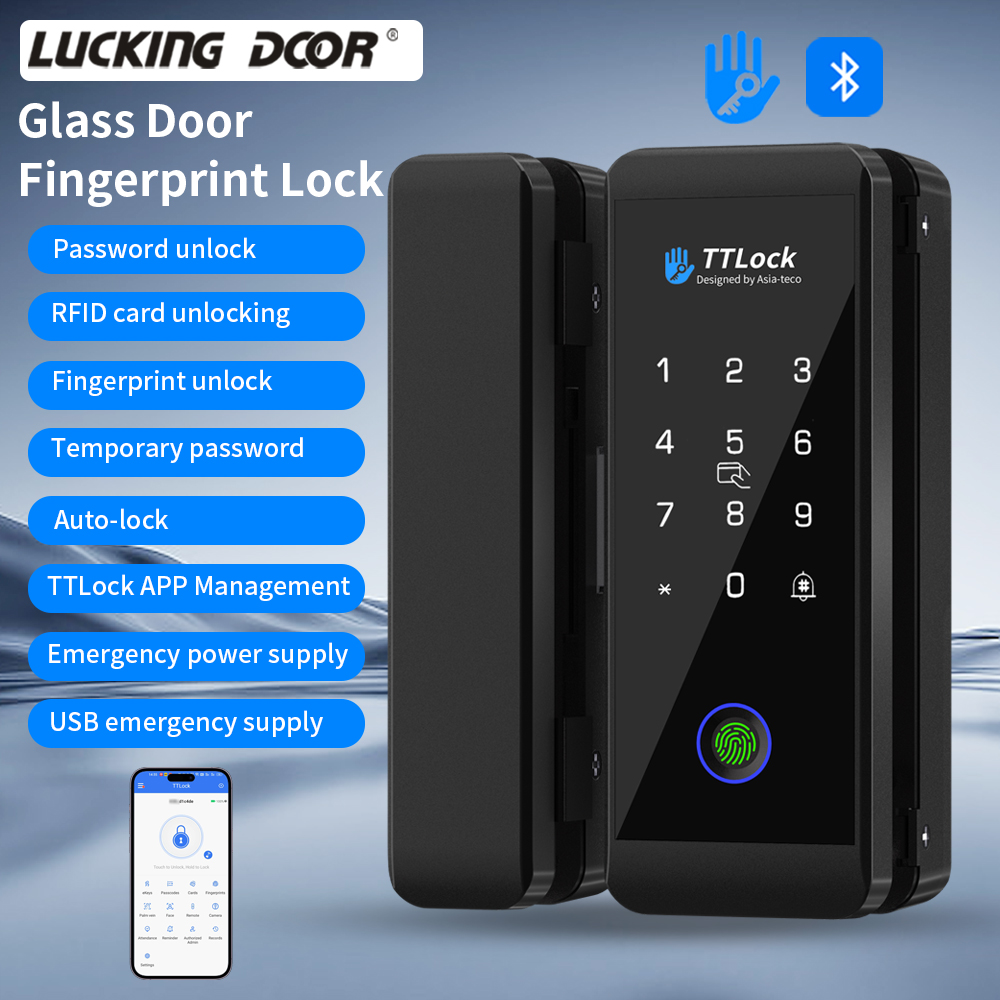 TTLOCK スマートガラスロック 指紋認証 13.56mh - Door Lock Smart Keypad のレビューと価格